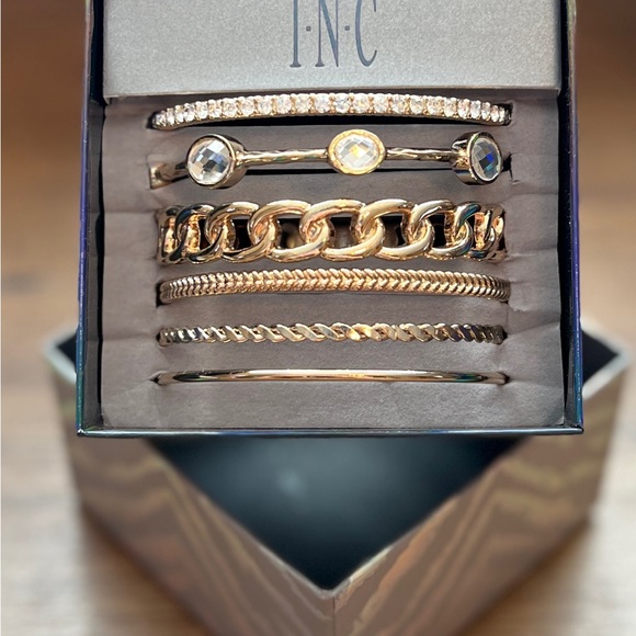 INC international Concepts-Gold Braid Bangle (6) Set! - Picture 5 of 11